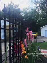 6ft Tall Stronghold Iron Fence in Signature Grade and Classic Style Welded Finial Tips