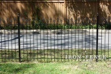 Custom 4ft Tall Iron Fence Panel (Style #3 Staggered Finials) Customized with Texas Star Finials