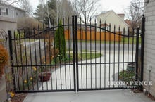 Infinity Aluminum Arched Double Gate in a 5ft Arching to 6ft Height and 10ft Width