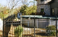 Aluminum Fence in Classic Style and Traditional Grade Installed Around a Pool (5ft Tall)