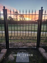 5ft Tall x 4ft Wide Iron Puppy Picket Style Gate