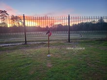 5ft Tall Wrought Iron Fence with Puppy Pickets at the Bottom