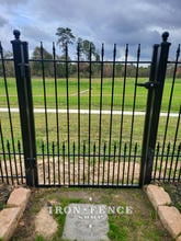 Wrought Iron Gate with Puppy Pickets - 5ft Tall x 4ft Wide