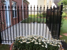 5ft Tall Wrought Iron Fence in Classic Style used around a Patio