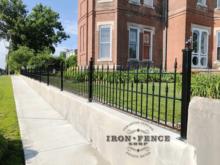 Custom Style Stronghold Iron 3ft Tall Fence with Alternating Puppy Pickets