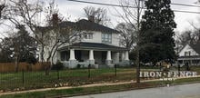 A 3ft Tall Wrought Iron Hoop and Picket Fence in Traditional Grade