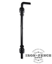 Drop Rod with Brackets for Use on Iron and Aluminum Double Gates