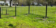 Racking Iron Fence Following a Slope - 4ft Tall Classic Traditional Grade