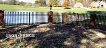 Custom Built Wrought Iron Fence with Welded Rings
