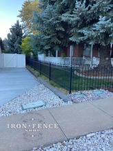 3ft Tall Hoop and Picket Style Stronghold Iron Fence