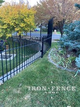 3ft Tall Hoop and Picket Style Stronghold Iron Fence