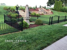 Custom Height Stronghold Iron Fence in Puppy Picket Style