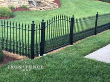 Custom Built 3ft Tall Stronghold Iron Fence and Gate in Puppy Picket Style