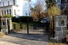 Stronghold Iron Classic Style Double Gate with Add-on Decorations
