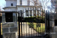 Stronghold Iron Classic Style Arch Gate with Add-on Decorations