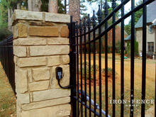 GTO PRO Automatic Gate Opener Keypad Mounted on Stone Pillar