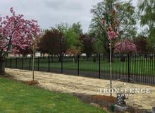 Stronghold Iron Fence in Classic Style and Signature Grade used for a Historic Cemetery