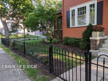 3ft Tall Iron Hoop and Picket Fence and Gate