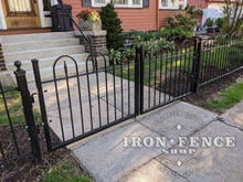 8ft Wide Double Gate (Two 4ft Halves) in Hoop and Picket Style