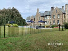 Stronghold Iron Fence in Pool Style and Traditional Grade