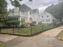 3ft Tall Stronghold Iron Fence in Classic Style on a Corner Lot
