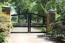 Ranch Style Driveway Gate in 12ft wide Stronghold Iron