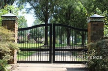Ranch Style Driveway Gate in a 6ft Arching to 7ft Height and 12ft Width