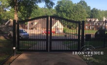 Ranch Style Iron Driveway Gate in a 12ft Width