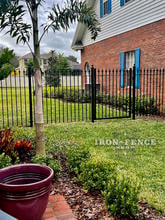 5ft Tall Wrought Iron Metal Fence in Classic Style with Matching Gate