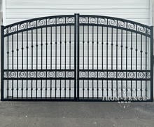 Regal Style Iron Arched Driveway Gate