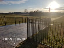 5ft Tall Wrought Iron Fence and Driveway Gate in Classic Style