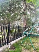 4ft Tall Classic Aluminum Fence Installed on Top of a Knee Wall