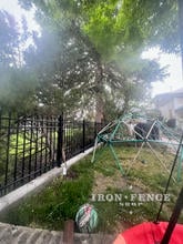 Classic Aluminum Fence Installed on a Wall Top