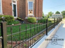 Custom Style Alternating Height Stronghold Iron Fence