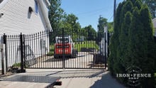 Stronghold Iron Arched Driveway Gate in 6ft Arching to 7ft Height
