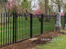 Wrought Iron Double Gate (8ft Wide) and Fence Panel in a 5ft Height and Classic Style