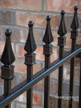 Closer View of the Solid Iron Welded-on Finials (Traditional Grade)