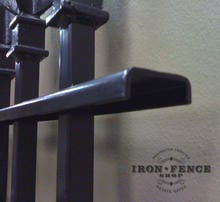 Side View of 1/8" Solid Steel Fence Railing on our Wrought Iron Pieces